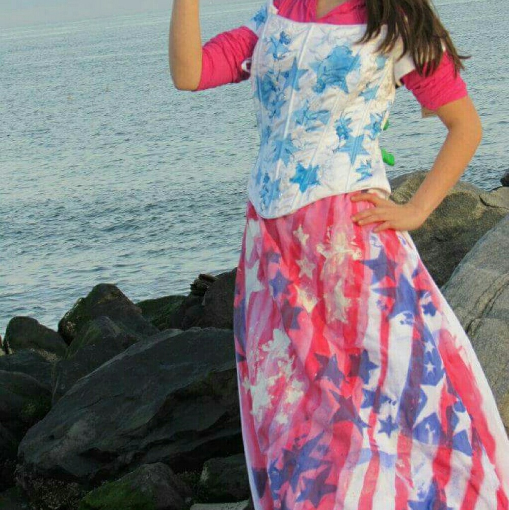 🇺🇸NEVER FORGET🇺🇸Couture Hand Painted Gown